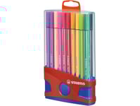 Stabilo Pen 68, 20 Färger, Multifärg, Rundad Spets, 1 Mm, Multifärg, Hexagonal