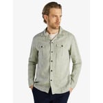John Henric Overshirt Herr I Linne Grön