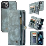CaseMe Multi-Slot 2 i 1 Plånboksfodral iPhone 13 Mini Blå
