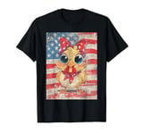 Born And Bred In The USA Americana Chicken And American Flag T-Shirt