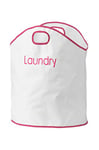 Premier Housewares Laundry Bag, Basket, Hamper - Hot Pink