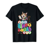 I Love Bingo And Cats Womens Cat Lover Gambling Bingo Squad T-Shirt