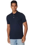 JACK & JONES Men Tshirts Slim Fit Casual Cotton Polo Shirt Collared Neck Shortsleeve Summer Tee Top for Men - Navy - XL