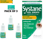 3 Systane GEL DROPS For Overnight Dry Eye Relief 10ml