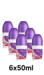 6 X Soft & Gentle Fresh Blossom Anti-Perspirant Roll on Deodorant 50Ml PACK OF 6