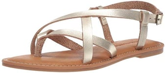 Amazon Essentials Sandales à Lanières Décontractées Femme, Or, 38 EU