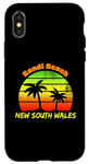 Coque pour iPhone X/XS Retro Vintage Surfing Design ^New South Wales- Bondi Beach