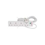 Mercury 4 Gang Extension Lead with Surge Protection - UK 2.0m