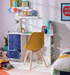 Argos Home Kids Malibu 3 Drawers Desk - Blue & White