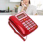 Stor knapp sladdtelefon HD handsfree-samtal LCD-ljusstyrka justering en knapp uppringning trådbunden fast telefon röd