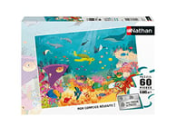 Nathan - Puzzle Enfant - 60 pièces - Les animaux des océans - Fille ou garçon dès 6 ans - Puzzle de qualité supérieure - Carton épais et résistant - Animaux Marins - 86569