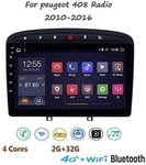 QXHELI Navigation GPS Navigation GPS Android 8.1 Car Stereo TV 9 « 1080P HD À Écran Tactile Appels Mains Libres Bluetooth Mirror Lien Dab SWC 4G + WiFi pour Peugeot 408 2010-2016