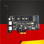 Adaptateur PCIe M2 SSD SATA B Key to PCI e 3.0, adaptateur de contrôleur double usb 2280, 1 port de Type c M.