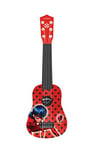Lexibook Miraculous Ladybug Ma première Guitare pour enfant, 6 cordes, 53 cm, guide inclus, Rouge/Noir, K200MI