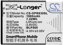 Kompatibelt med Oppo R830S, 3.8V, 1900 mAh