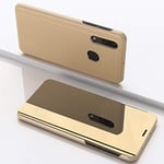 SWMGO® Mirror Plating Flip Case for Samsung Galaxy A50 (Gold)