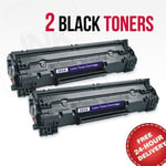 2x BLACK non-OEM 85A Toners for HP LaserJet Pro P1100 P1102 P1102w P1104 P1104w