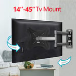 TV Wall Bracket Mount Tilt Swivel Samsung LG JVC 14 18 26 30 32 40 42 43 45 inch