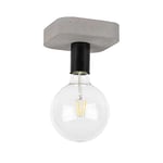 Homemania Lampe de Plafond Shade Form - Plafonnier, Spot - de Wall - Noir, Gris en Ciment, Métal, 14 X 14 X 10cm, 1 X E27, 60W