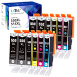 LxTek Compatible Ink Cartridge Replacement for Canon PGI-550XL CLI-551XL replacement for Pixma MG7550 MG6350 iP7250 MG5650 MG7150 IX6850 MG7500 MG6450 MG6650 MX920（Black Cyan Magenta Yellow, 12-Pack)