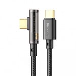 Mcdodo USB-C kabel Prism CA-3401, PD 2.0 / QC4.0, 100W, 20v/5A, Vinkel 90°, 1.8m - Svart