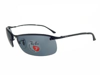 New Ray Ban RB3183 002/81 Black/ Grey Gradient 63mm Polarized Sunglasses