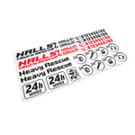 DIY Model Car Heavy Rescue Self-adhesive Stickers Decal for 1/14 Tamiya RC Truck