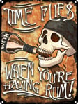 Tin Sign Time Flies When You're Having Rum 30.5x40.7cm