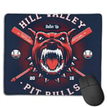 Hill Valley Pit Bulls Back to The Future Customized Designs Non-Slip Rubber Base Gaming Mouse Pads for Mac,22cm×18cm， Pc, Computers. Ideal for Working Or Game