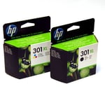 New Original HP 301XL Black & Colour Combo for HP Deskjet 2050 2540 4500 CH563EE