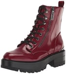 GUESS Women's Fearne Ankle Boot, Cherry Red 610, 4 UK