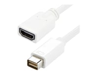 Startech.Com Mini Dvi To Hdmi Video Adapter For Macbooks And Imacs- M/F - Macbook Mini Dvi Adapter - Mini Dvi To Hdmi Cable (Mdvihdmimf) - Videokort - Mini-Dvi Hane Till Hdmi Hona - 20 Cm - Vit - För P/N: Hdmirotmm6