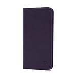 32nd Classic Series - Real Leather Book Wallet Flip Case Cover For Apple iPhone 6 & 6S, Real Leather Design With Card Slot, Magnetic Closure and Built In Stand - Aubergine