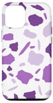 Coque pour iPhone 13 Petit motif Terrazzo violet et lavande
