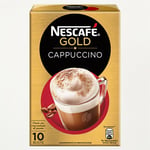 Caffe 'Cappuccino Nescafe' Gold 140 Gr Pack 10 Bags Sachets Milk