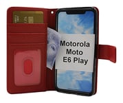 New Standcase Wallet Motorola Moto E6 Play (Röd)