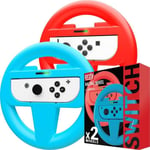 2*Volants Pour Nintendo Switch - 1* Volant Rouge + 1* Volant Bleu Pour Les Manettes Joy-Cons De La Console Nintendo Switch - [b753]