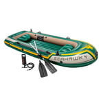 Uppblåsbar båt Intex Seahawk 4 Grön 351 x 48 x 145 cm