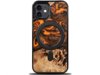 Wood and Resin Deksel til iPhone 12/12 Pro MagSafe Bewood Unique Orange - Oransje Svart