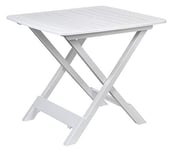 ACT Table de Camping Table d'appoint 43x45x50cm Blanc Pliable Plastique Table Pliante