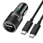 ZLONXUN Fast Car Charger + USB C Cable for Samsung Galaxy S20/S21/20 ultra/S10/S9/A52/A71/A72/S8 Plus,Huawei P30 Pro/P20 Pro/P40/P20,Xiaomi mi 10/9/10T/11