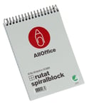 Spiralblock AllOffice Rutat A6 60g