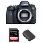 Canon EOS 6D Mark II Nu + SanDisk 64GB Extreme PRO UHS-I SDXC 170 MB/s + Canon LP-E6N | Garantie 2 ans
