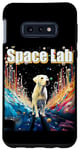Coque pour Galaxy S10e Le propriétaire du Labrador Retriever jaune du Space Lab Colorful Spacey