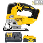 DeWalt DCS334 18V Brushless Top Handle Jigsaw With 1 x 5.0Ah Battery & Charger