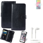CASE FOR Samsung Galaxy M53 5G FAUX LEATHER + EARPHONES PROTECTION WALLET BOOK F