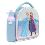 Disney Official Frozen Bag Water Polar Gear-Back to School Supplies Bag-600D Insulated Girls Lunch Box with Elsa and 600ml Kids Drinks Bottle, Polyester, 600 milliliters
