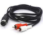 OpenII MIDI to RCA Cable, 7 Pin DIN Male to 2-RCA Male Audio Connector Lead for Bang Olufsen (1.5 meter)