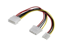 Renkforce Power Extension Cable [1x IDE power connector 4-pin - 1x IDE power connector 4-pin, Floppy power socket 4-pin] 15.00 cm Svart, röd, gul