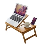 Laptop bord bambu - justerbar